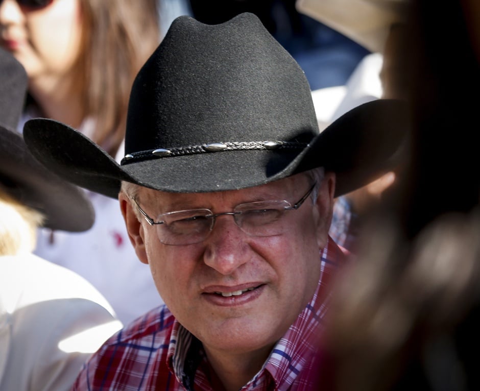 Prime Minister Stephen Harper at the Calgary Stampede - CP