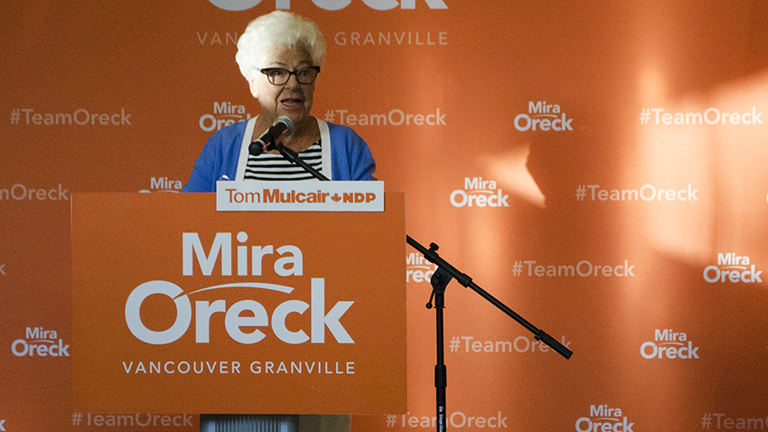 Zoe Oreck, Mina Oreck, NDP, Vancouver Granville, federal election