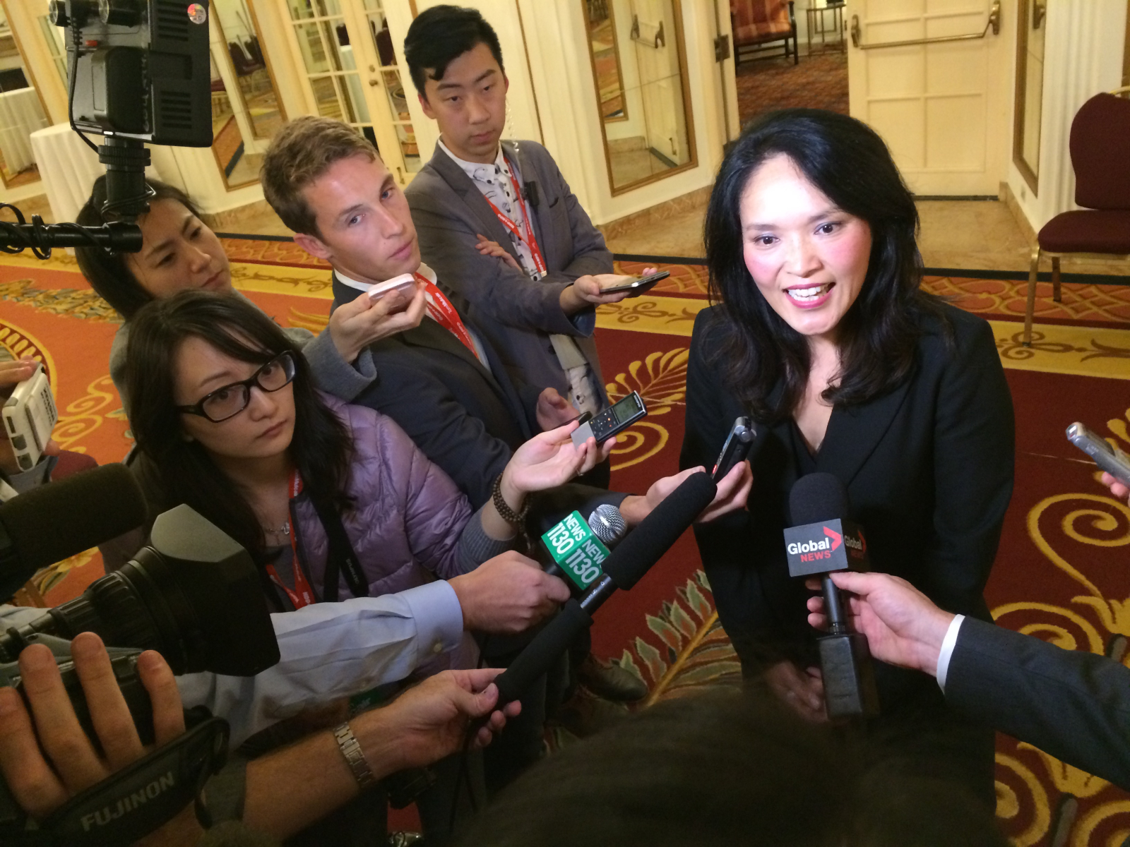 NDP MP-elect Jenny Kwan on election night 2015 in Vancouver - Mychaylo Prystupa