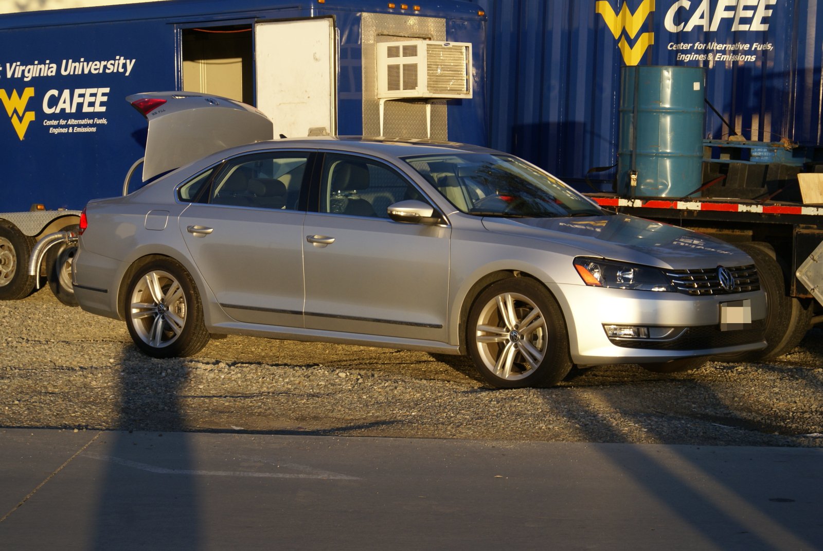 Volkswagen Passat tested by Center for Alternative Fuels, Engines and Emissions at West Virginia University. Photo by Marc Besch