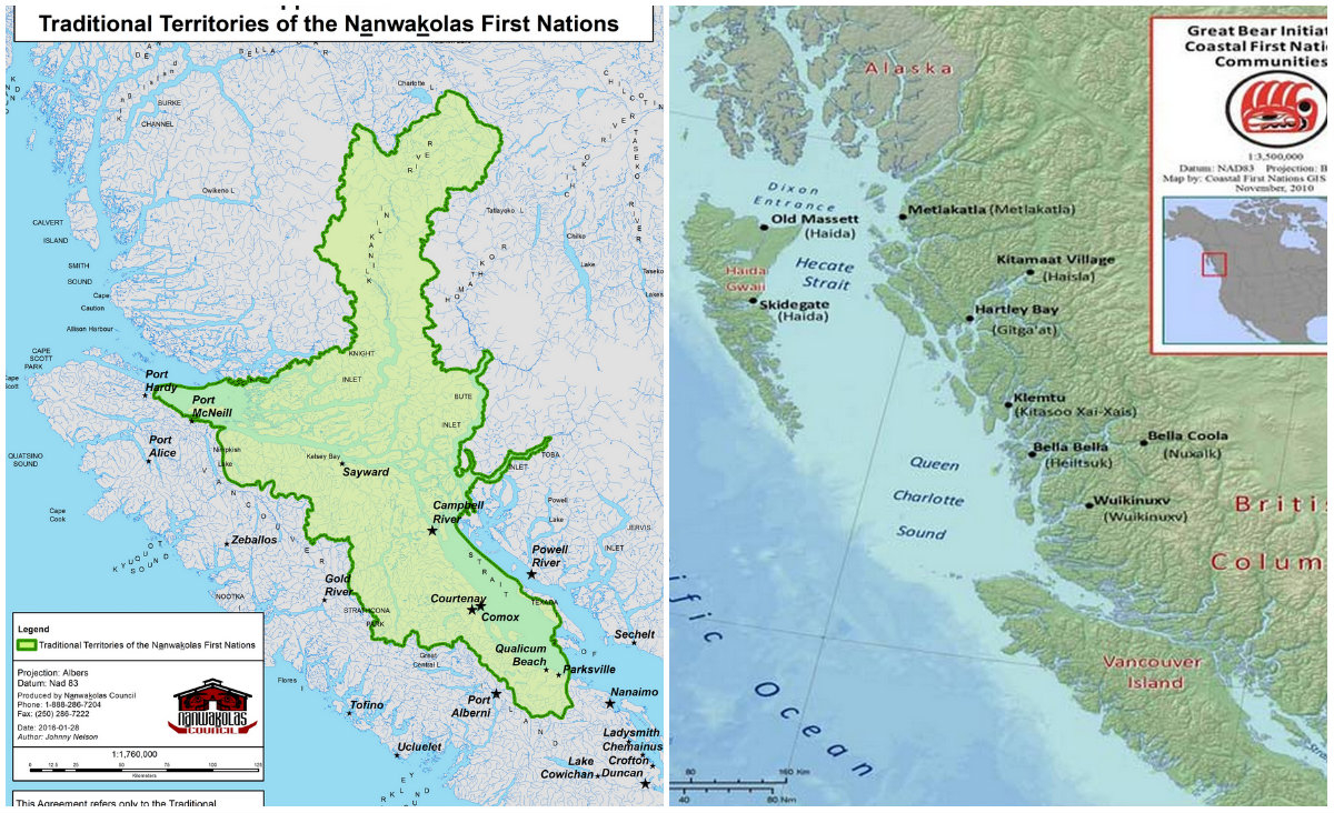 Nanwakolas Council, Coastal First Nations, Great Bear Rainforest, traditional territory