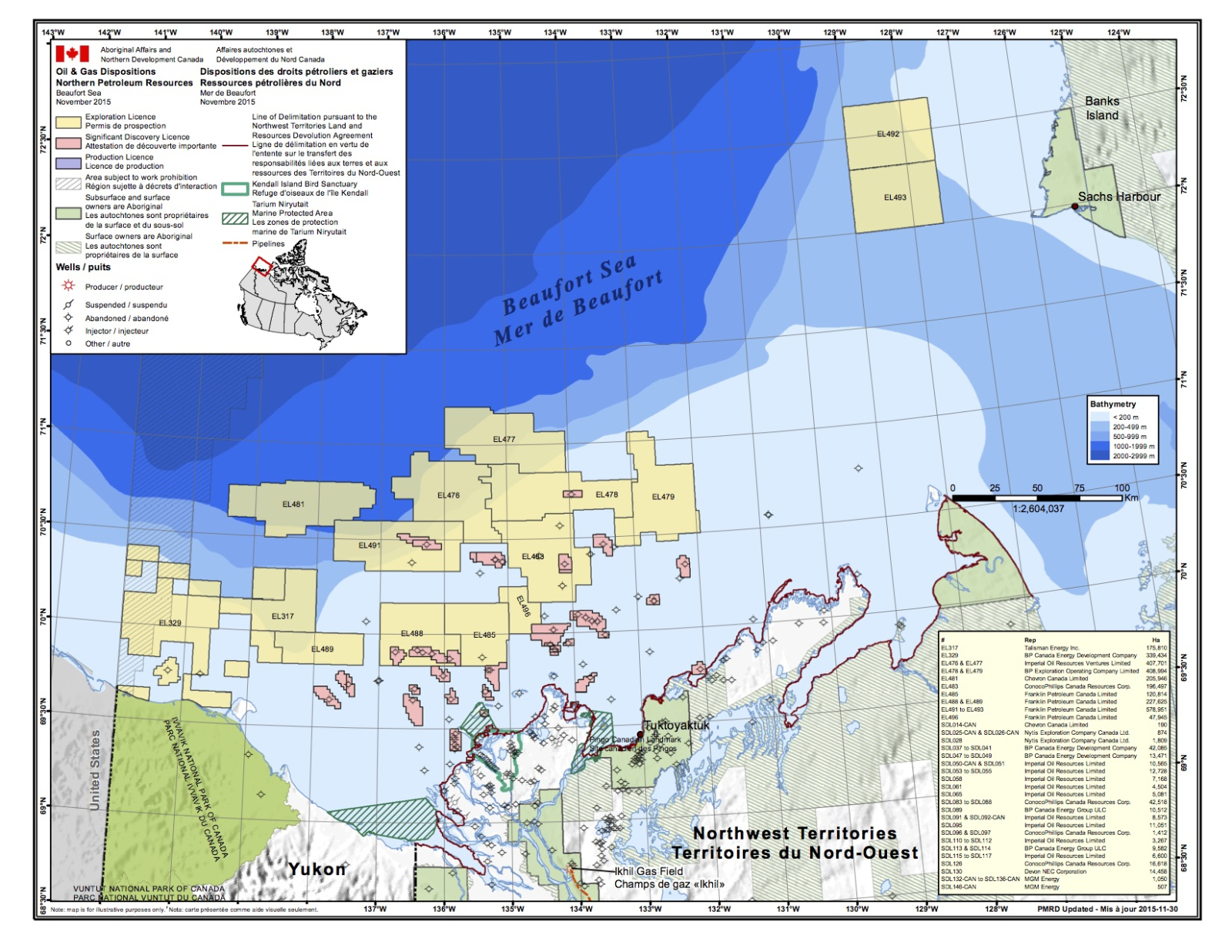 Oil and gas resources map in Arctic Ocean