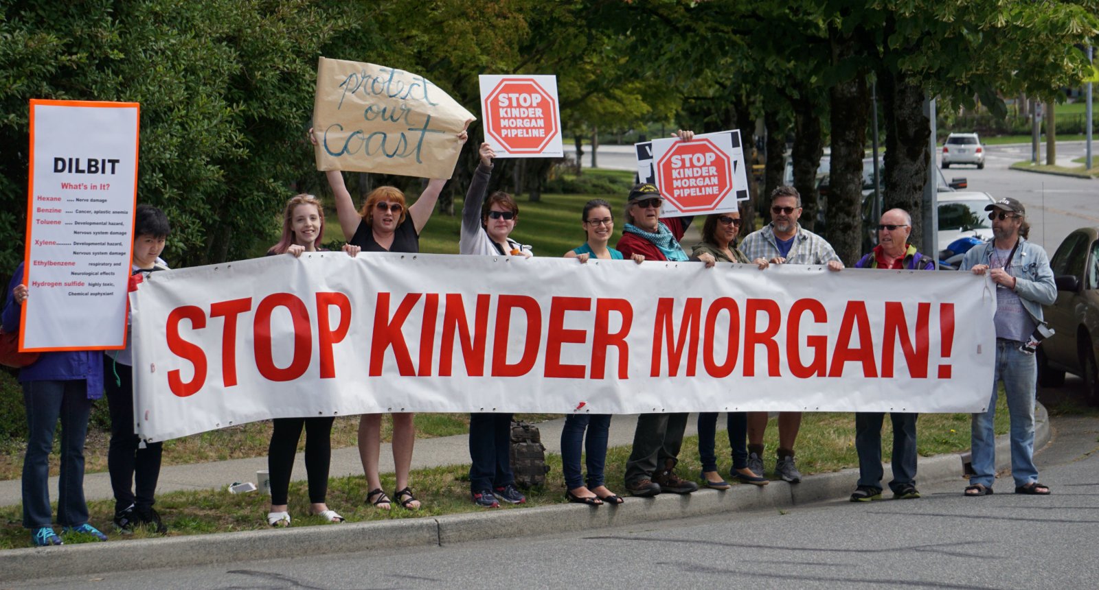 Kinder Morgan, Trans Mountain expansion, protest, demonstration, Burnaby 