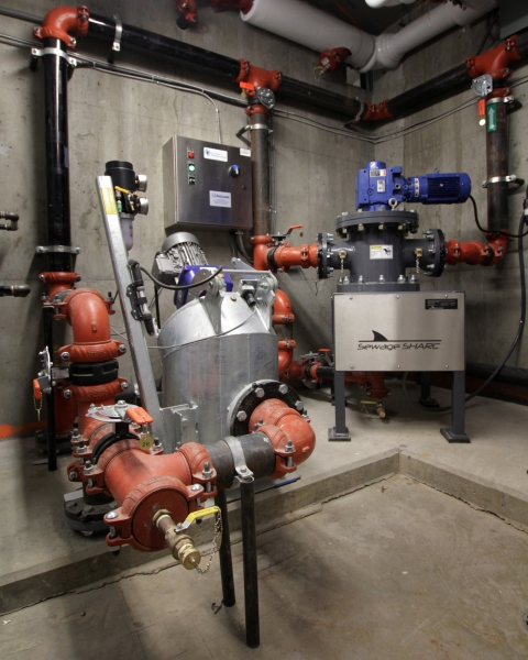 One of IWS's sewage heat recovery systems. Photo by IWS