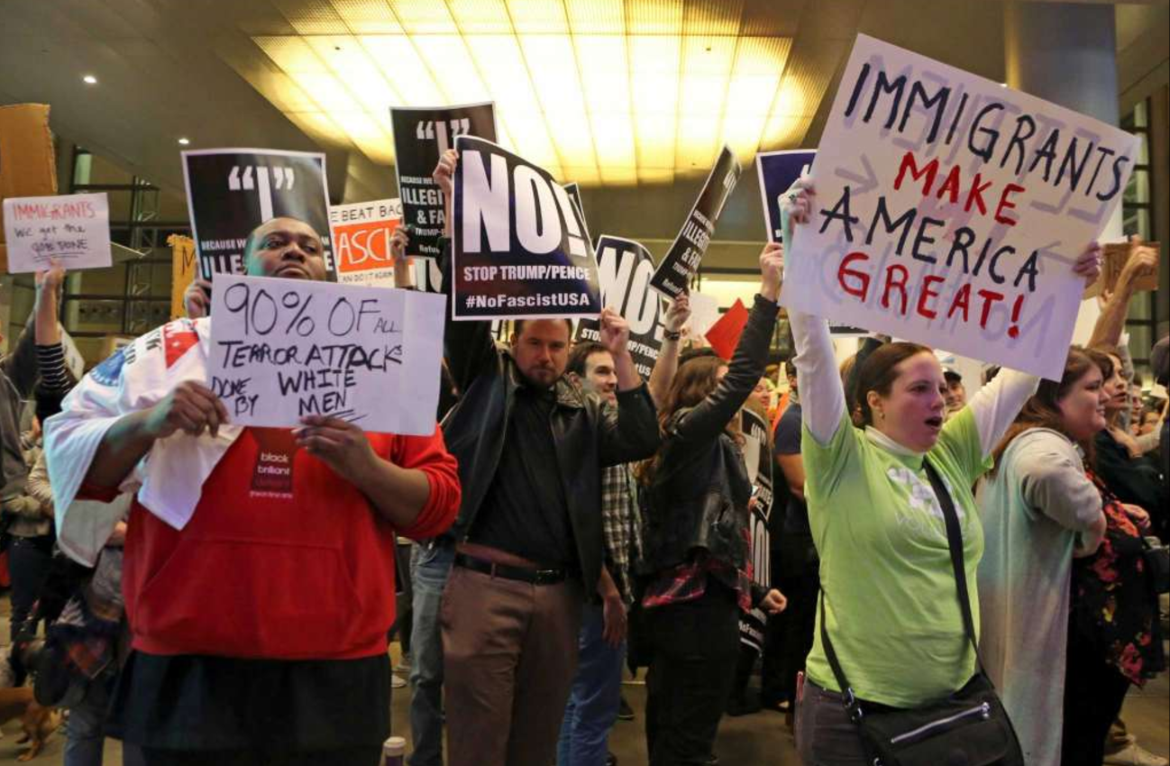 Trump ban, refugees, immigrants, travel ban, Donald Trump, airport, protest