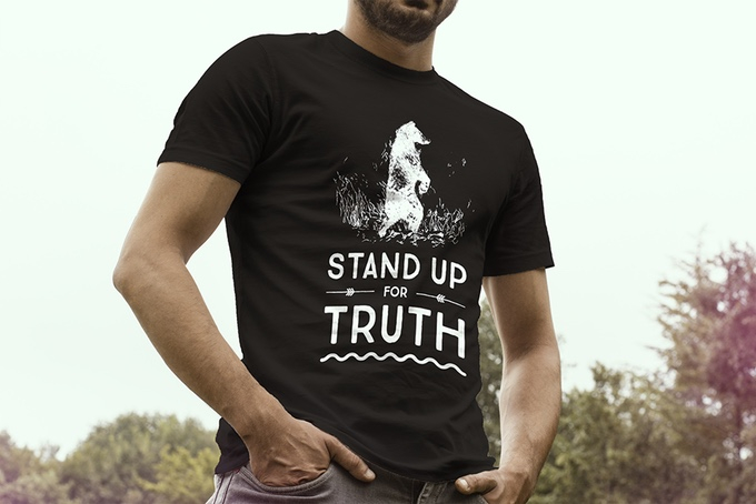 National Observer's 'Stand for Truth' t shirt, designed by reporter Elizabeth McSheffrey