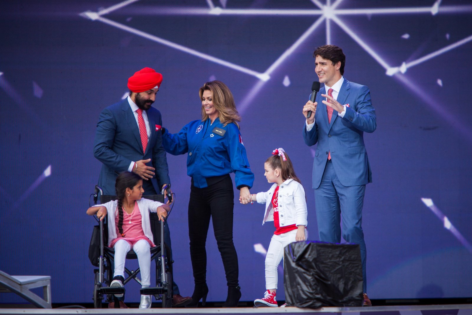 Shania Twain, Navdeep Bains, Justin Trudeau, Canada150, Canada Day, Ottawa