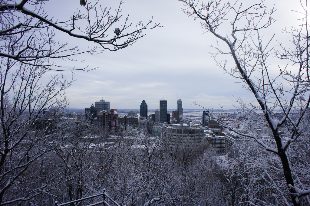 Montreal, skyline, winter