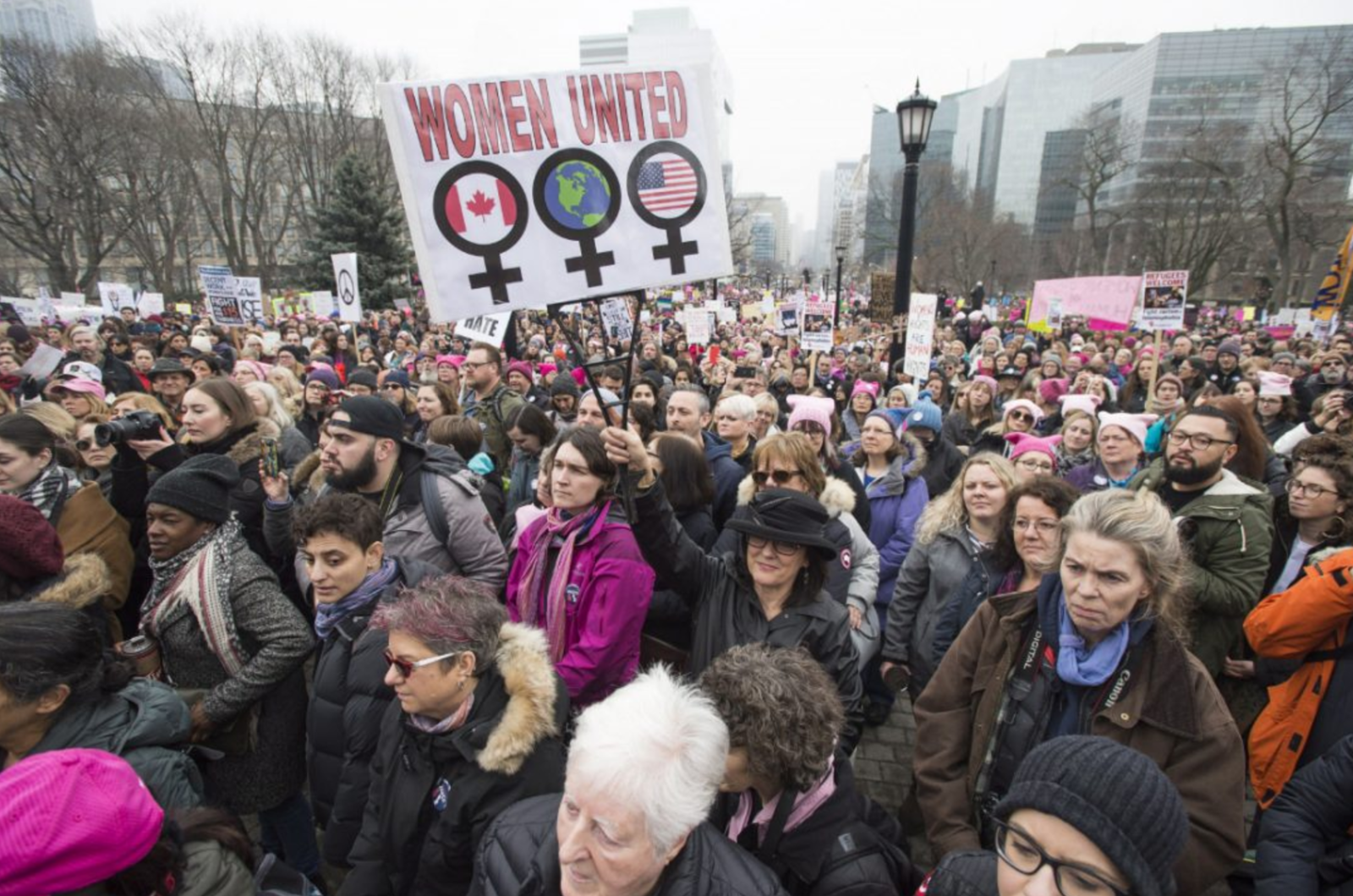 Women's March, Toronto, pussy hat, Donald Trump