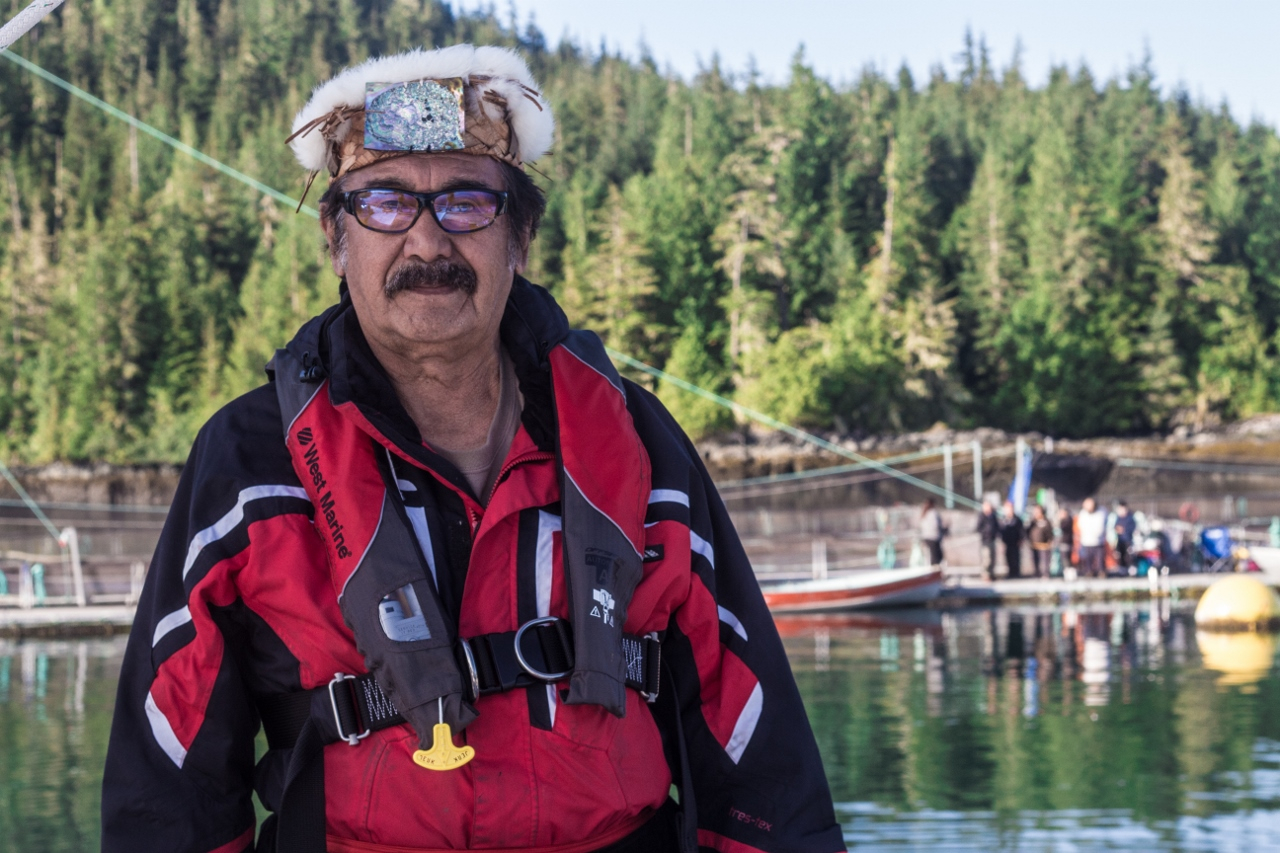 Chief George Quocksister Jr., Swanson Island, British Columbia, salmon, fish farms