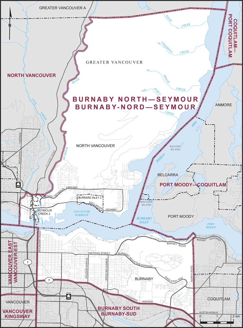 Burnaby North Seymour map - Elections Canada