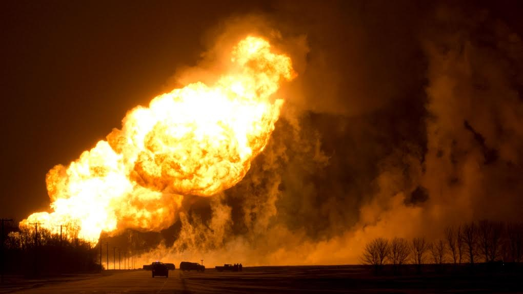 ransCanada natural gas pipeline explosion in southern Manitoba in Jan. 2014. Photo by Jordan McRae