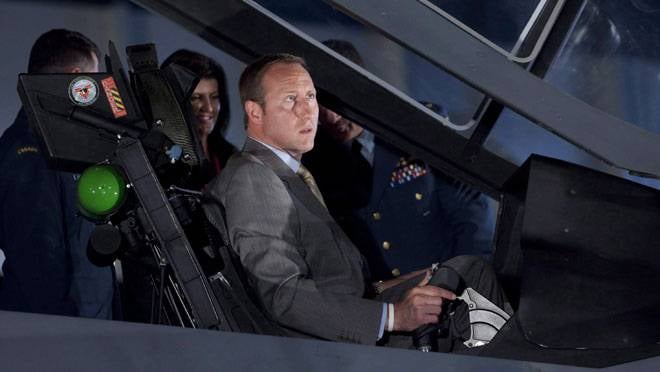 Peter MacKay, F-35 fighter jets, government photo op, stealth fights, Harper government