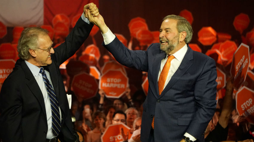 Thomas Mulcair, NDP, Stephen Lewis, Vanouver rally, Campaign for Change