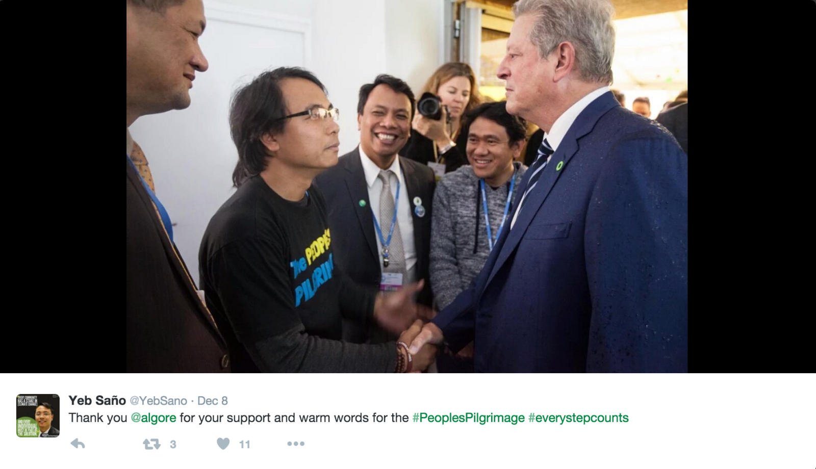 Yeb Sano Al Gore COP21 Paris - Twitter