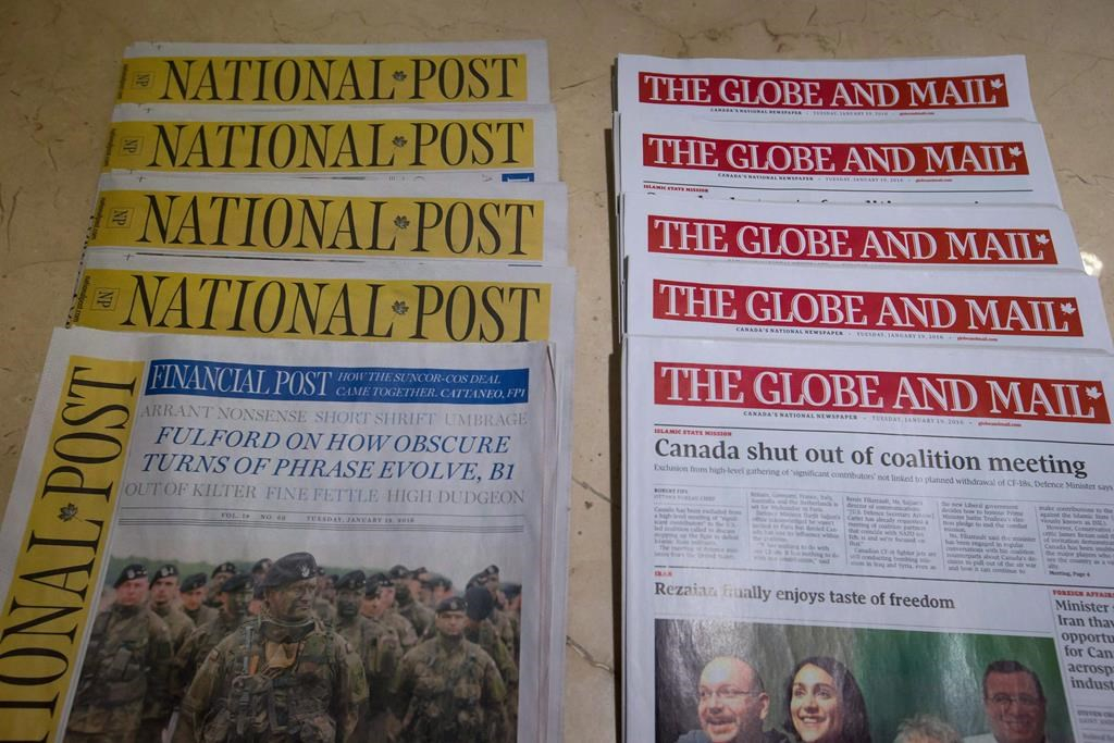 National Post, Globe and Mail, advertising, Canadian media