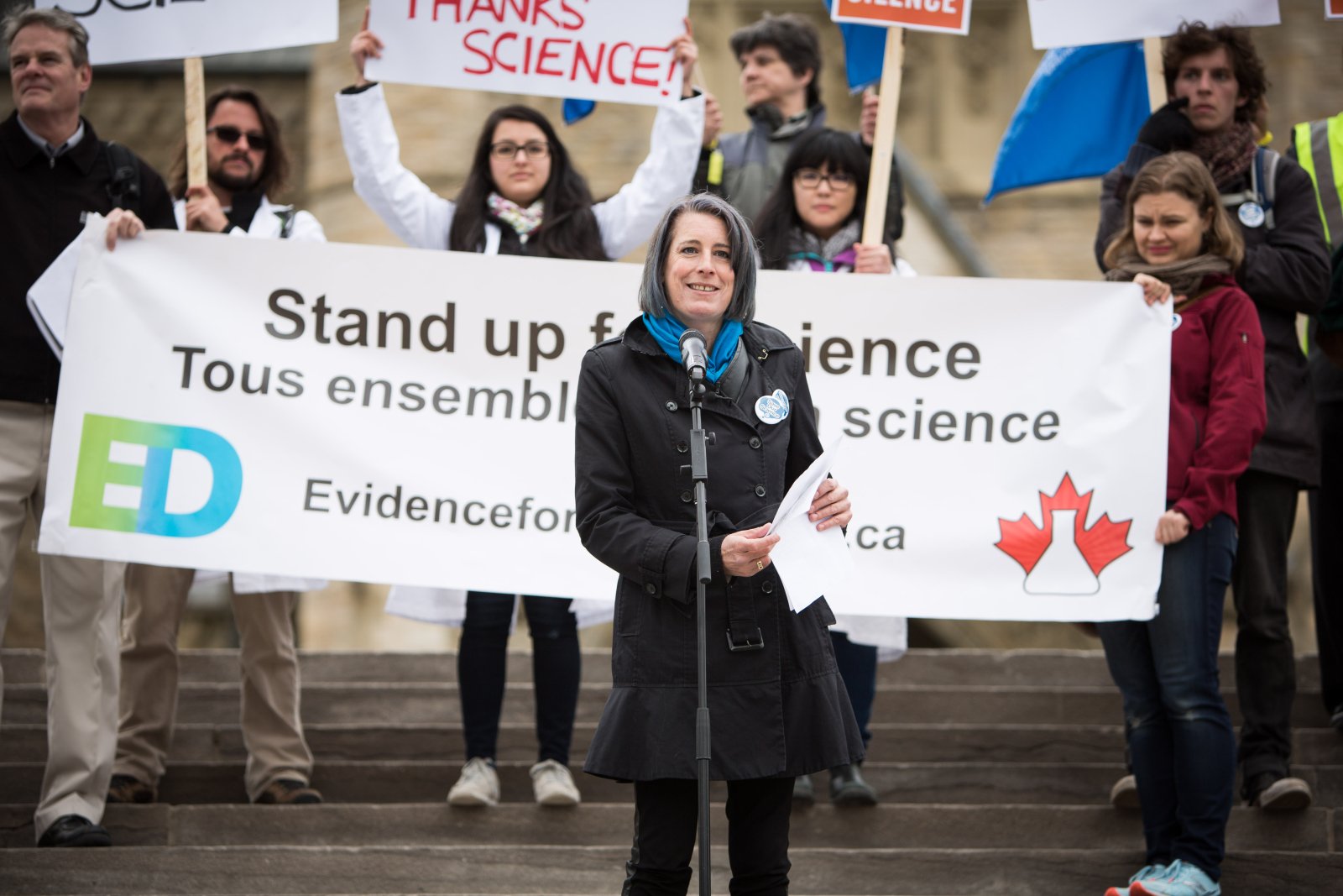Debi Daviau, Katie Gibbs, Professional Institute of the Public Service of Canada, PIPSC, Evidence for Democracy, Ottawa, March for Science