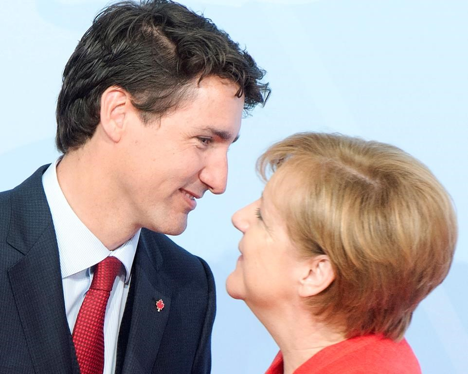 Prime Minister Justin Trudeau, German Chancellor Angela Merkel, G20 summit, Hamburg, Germany