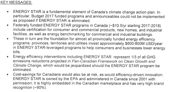Natural Resources Canada, ENERGY STAR, Donald Trump, office of energy efficiency, Environmental Protection Agency
