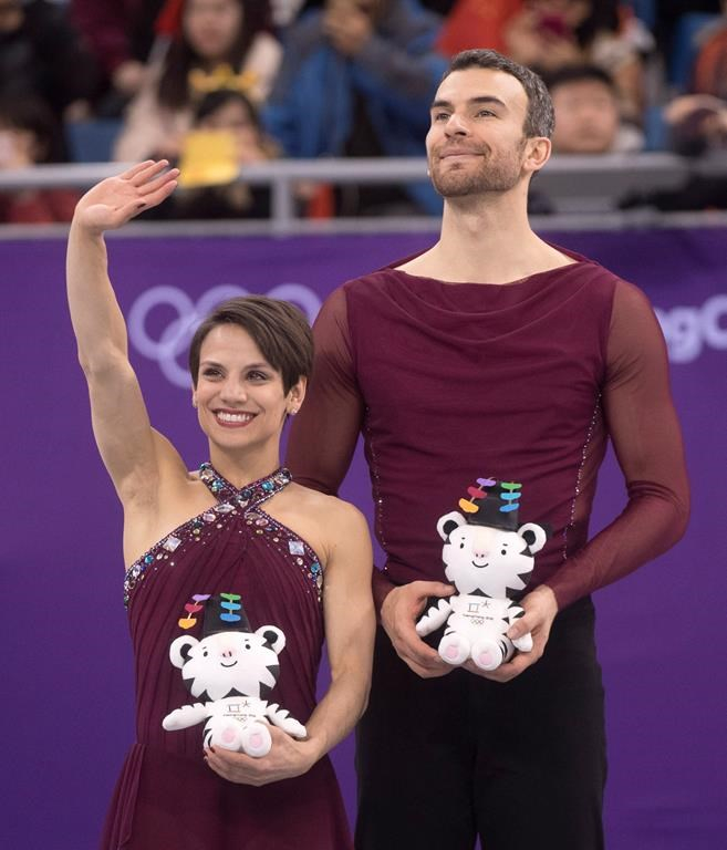Pairs figure, skating, bronze medallists, Meagan Duhamel, Eric Radford, Pyeonchang Winter Olympics, Gangneung, South Korea, 
