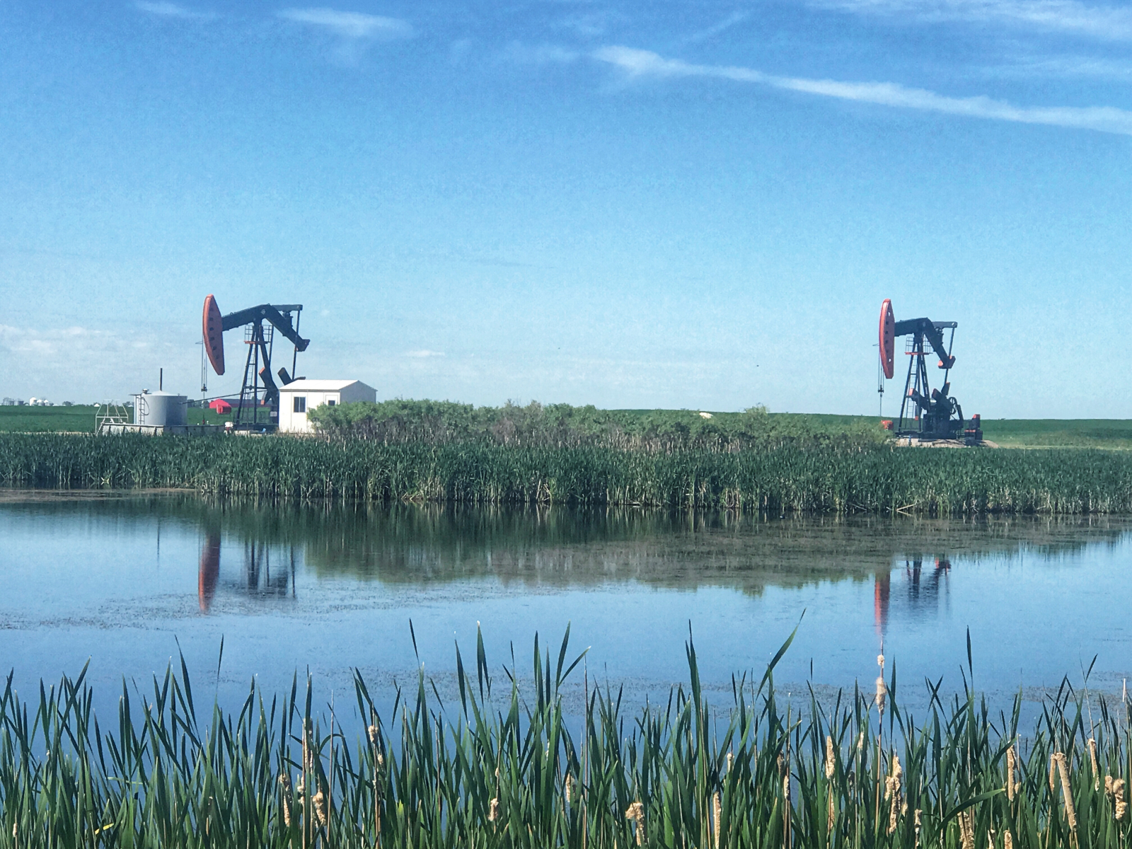 pump jacks, batteries, oil, gas, wells, Saskatchewan