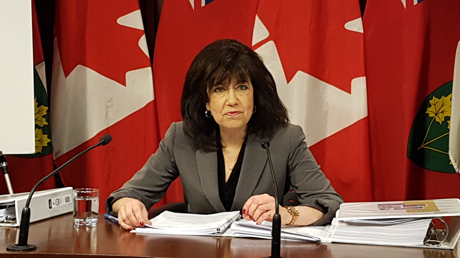 Ontario Auditor General Bonnie Lysyk speaks to media following the release of her annual report in Toronto on Dec. 5, 2018. Photo by Fatima Syed
