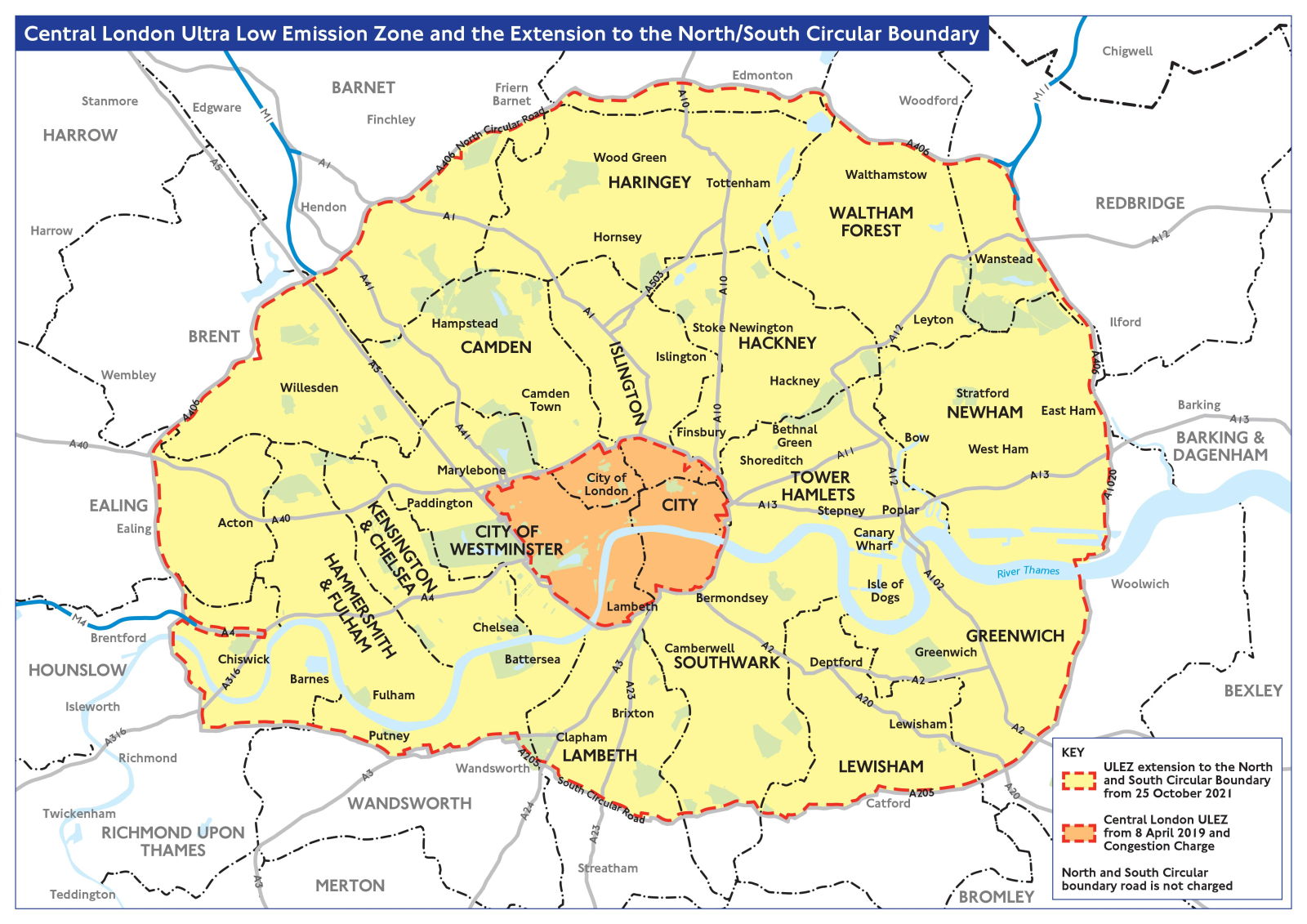 London's Ultra Low Emissions Zone for drivers