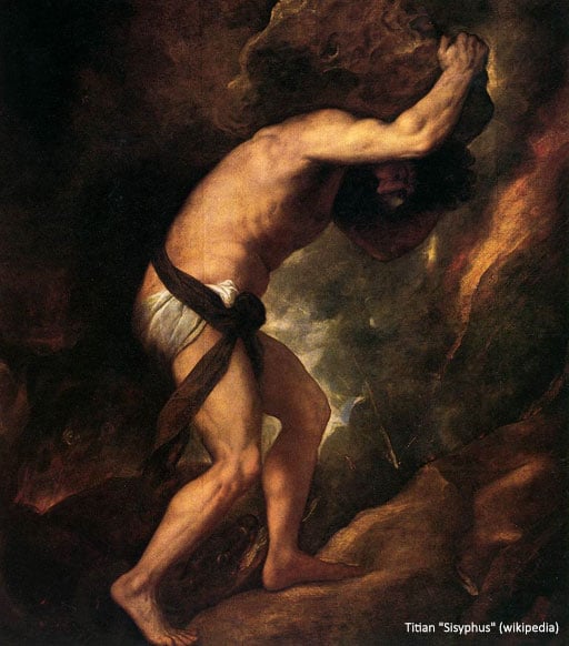 Sisyphus by Titian