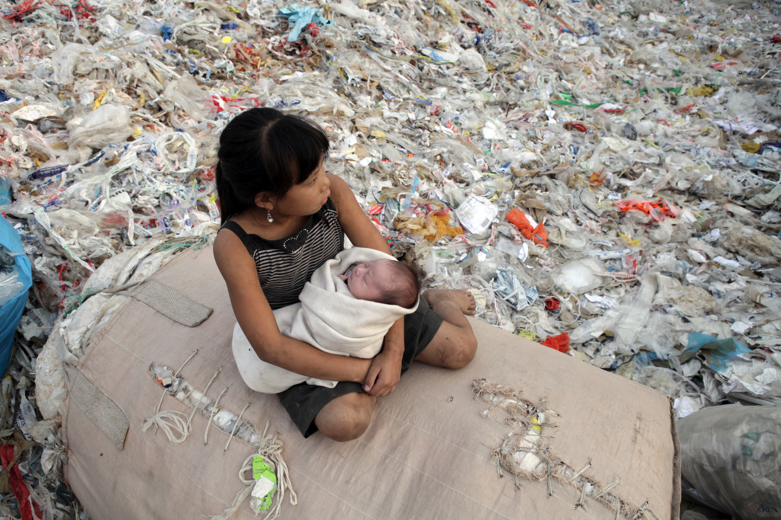 Image result for children, plastic waste, china