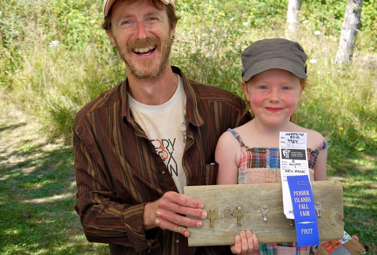 David Boyd and his daughter, Meredith, at Fair on Pender Island