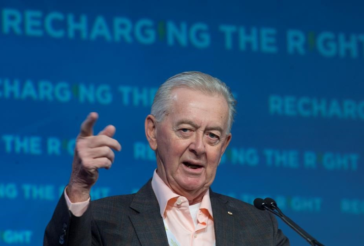 Preston Manning at February 2016 conference in Ottawa