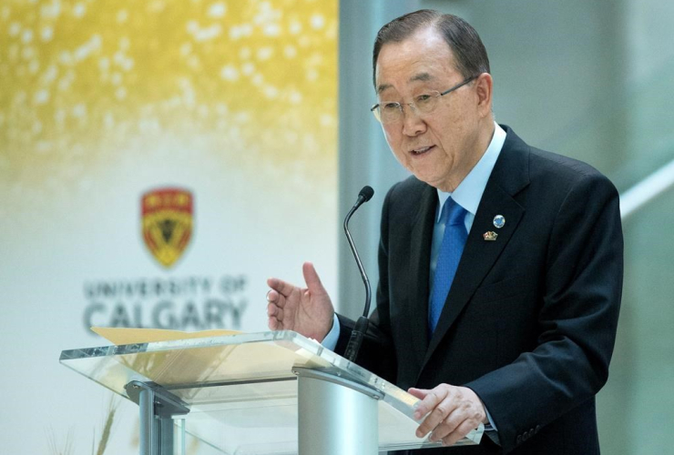Ban ki-Moon, United Nations, Secretary General, University of Calgary, climate change