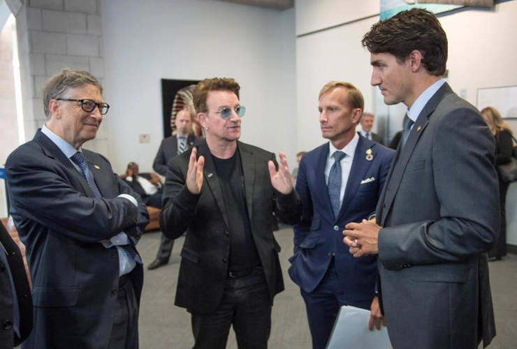 Bono, U2, Justin Trudeau, AIDS