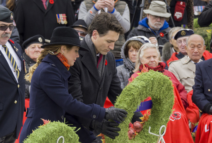 remembrance day, Justin Trudeau, Sophie Grégoire