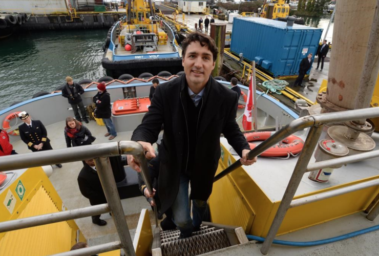 Justin Trudeau, tug boat, west coast, oil spill, spill response, British Columbia