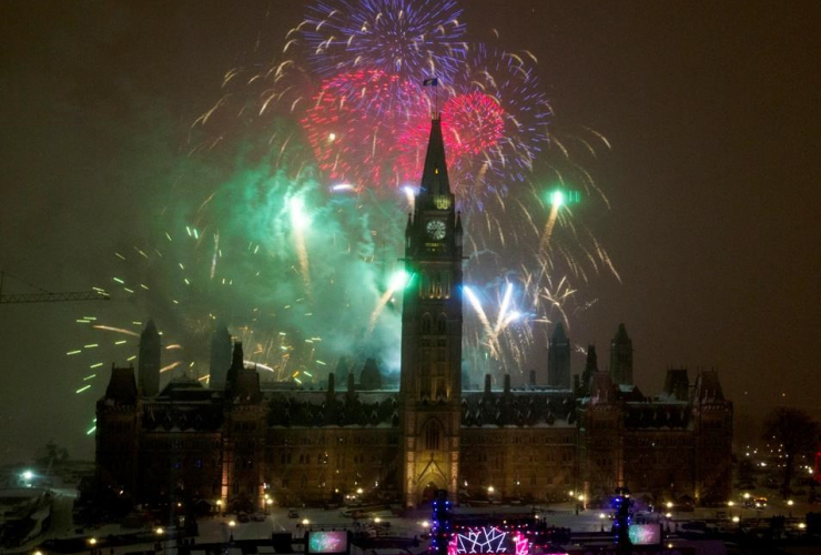 Fireworks, Canada 150, 2017, Ottawa, Parliament Hill