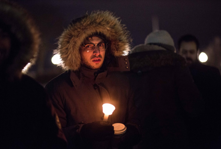 candlelight vigil, Quebec shootings, Parliament Hill, 