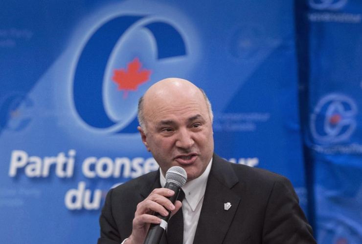 Conservative leadership candidate Kevin O'Leary addresses a Conservative Party leadership debate