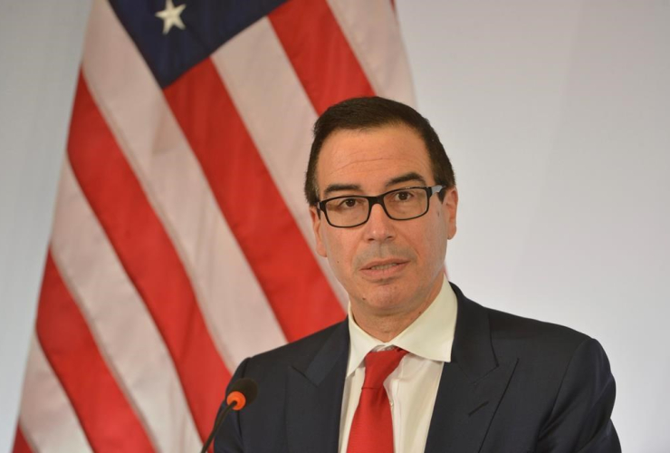 U.S. Treasury Secretary Steven Mnuchin speaks at a news conference during the G20 finance ministers meeting in Baden-Baden, southern Germany, March 17, 2017.