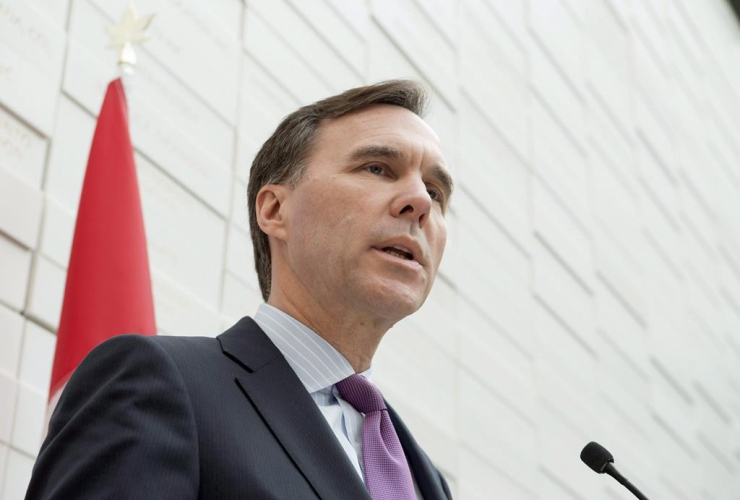 Finance Minister Bill Morneau announces investment in research infrastructure at Ryerson University in Toronto on Friday, March 3, 2017.