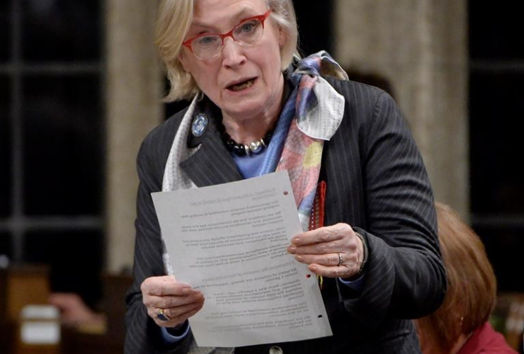 Indigenous and Northern Affairs Minister Carolyn Bennett answers a question during Question Period in the House of Commons in Ottawa, Tuesday, March 21, 2017.