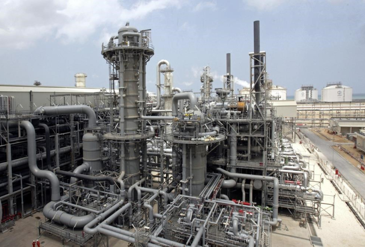 A gas production facility is seen at Ras Laffan, Qatar, in this April 4, 2009