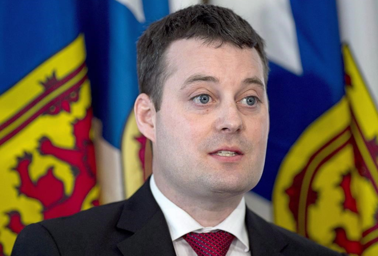 Nova Scotia Finance Minister Randy Delorey attends a budget briefing at the legislature in Halifax on Tuesday, April 19, 2016. File photo by The Canadian Press/Andrew Vaughan