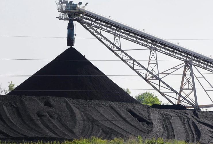 In this June 2, 2014 file photo, a hill of coal at the North Omaha Station, a coal-burning power station, in Omaha, Neb. File Photo by The Associated Press/Nati Harnik