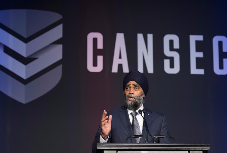 Minister of National Defence Minister Harjit Sajjan speaks at the Canadian Association of Defence and Security conference in Ottawa, Wednesday May 31, 2017.