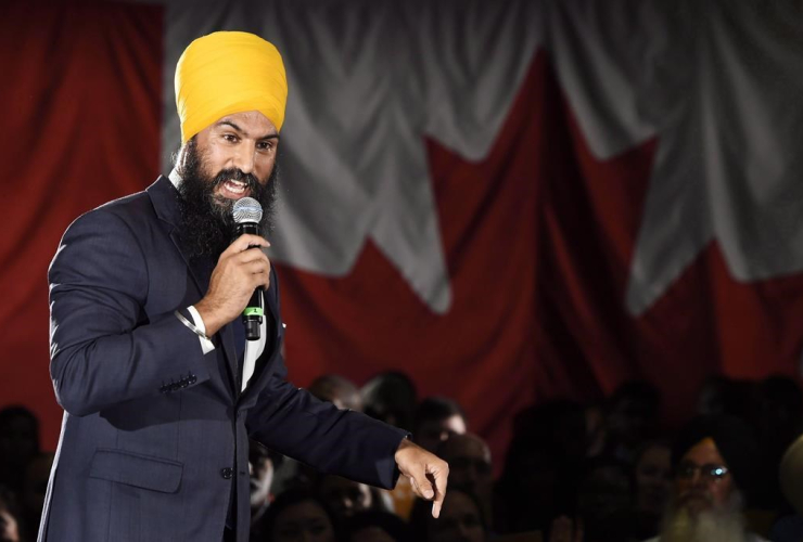 Ontario deputy NDP leader Jagmeet Singh launches his bid for the federal NDP leadership in Brampton, Ont., on May 15, 2017. 