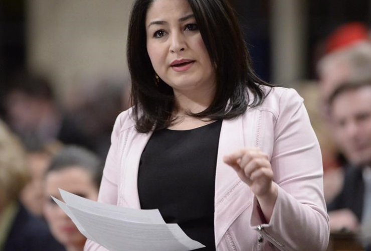 Minister of Status of Women Maryam Monsef answers a question during Question Period in the House of Commons in Ottawa, Thursday, March 23, 2017. File photo by The Canadian Press/Adrian Wyld