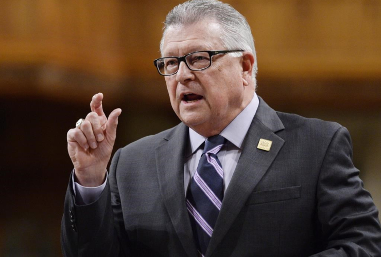 Public Safety and Emergency Preparedness Minister Ralph Goodale stands during question period in the House of Commons on Parliament Hill in Ottawa on June 15, 2017.