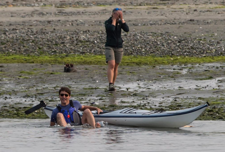 Justin Trudeau, kayak, Sydney, British Columbia, Kayak