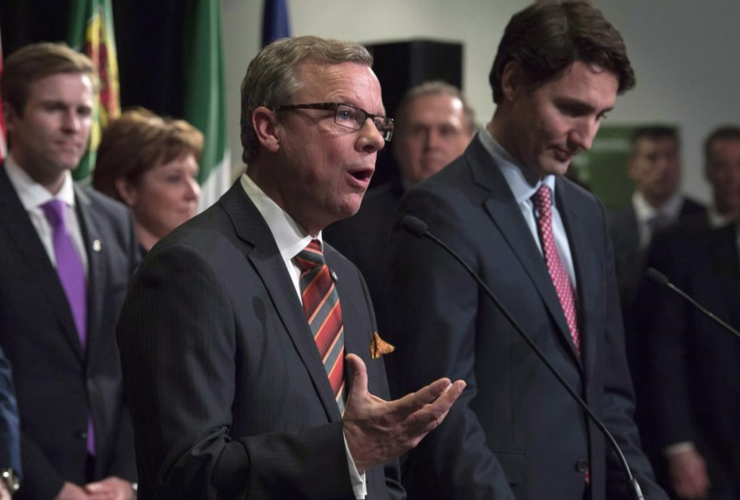 Brad Wall, Justin Trudeau, First Ministers' meeting, carbon tax